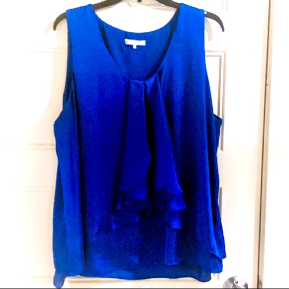 Women’s XL Royal Blue Dress Blouse-worm twice